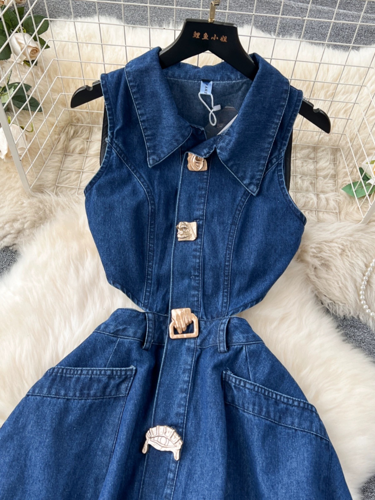 Denim baddie dress DD53 images